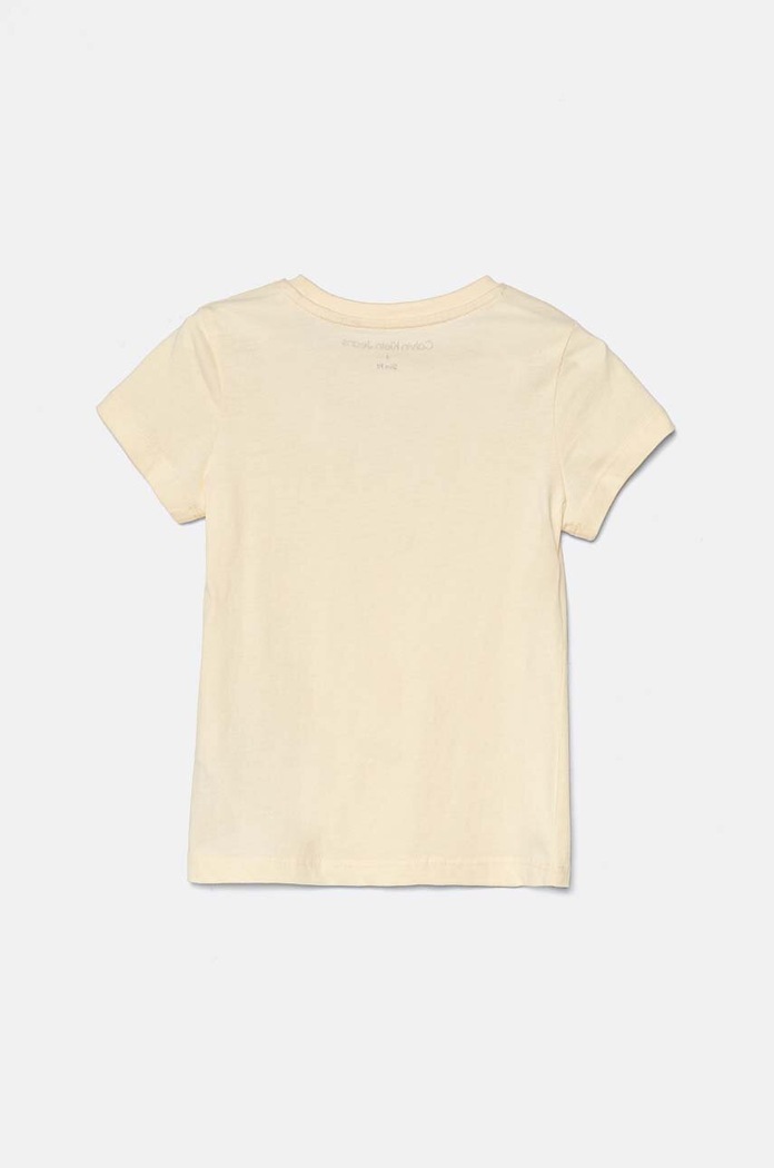 Dječja pamučna majica kratkih rukava Calvin Klein Jeans 2-pack bež IG0IG02695.9BYH.128.176