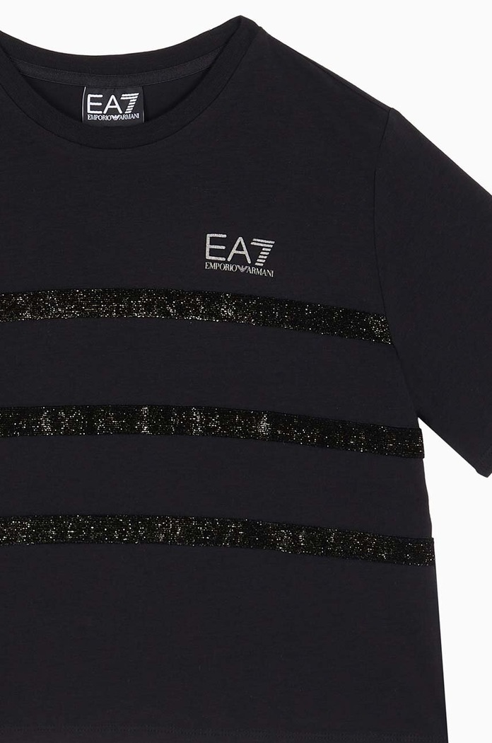 Дівчинка Дитяча футболка EA7 Emporio Armani 6DFT09.FJDZZ чорний