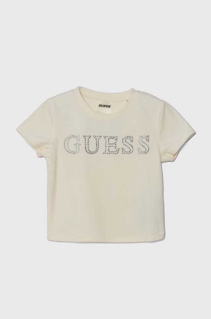 Guess t-shirt dziecięcy aplikacja beżowy J4YI48.KBXI2.9BYH