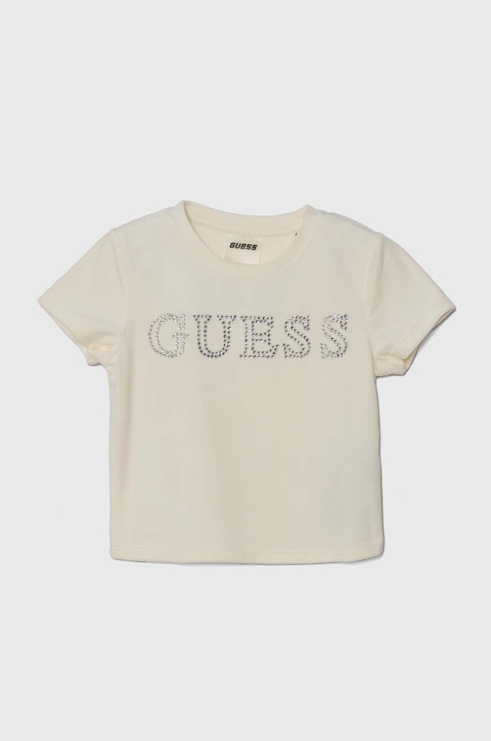 Guess t-shirt dziecięcy aplikacja beżowy J4YI48.KBXI2.9BYH