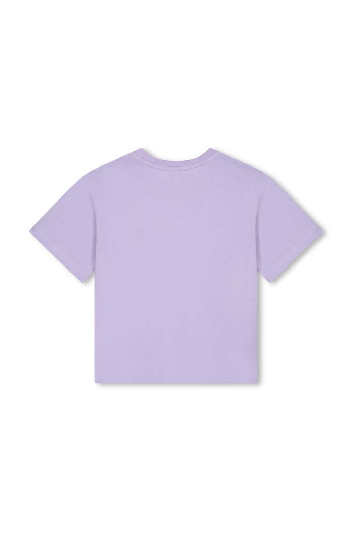 Kenzo Kids t-shirt bawełniany dziecięcy K60704.114.150 fioletowy AW24