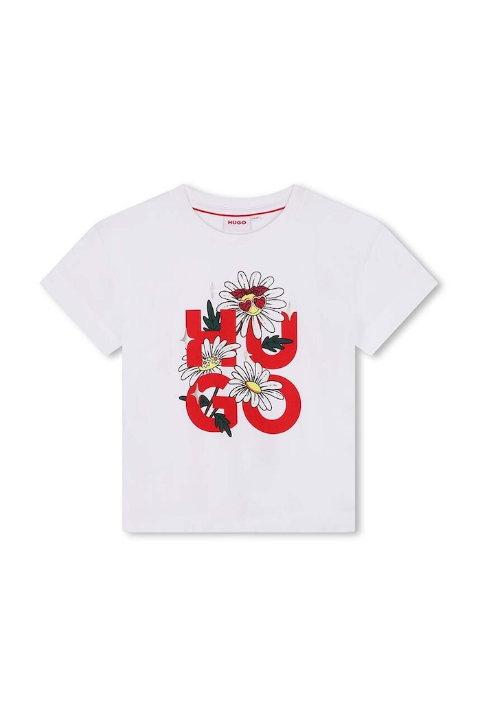 HUGO Tricou de bumbac pentru copii alb G00210.156.162