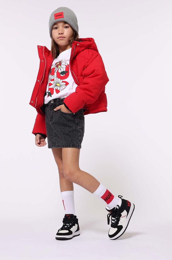 Tricou de bumbac pentru copii HUGO G00210.156.162 alb