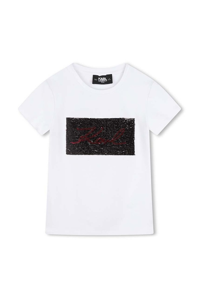 Παιδικό μπλουζάκι Karl Lagerfeld Z30210.156.162 λευκό AW24