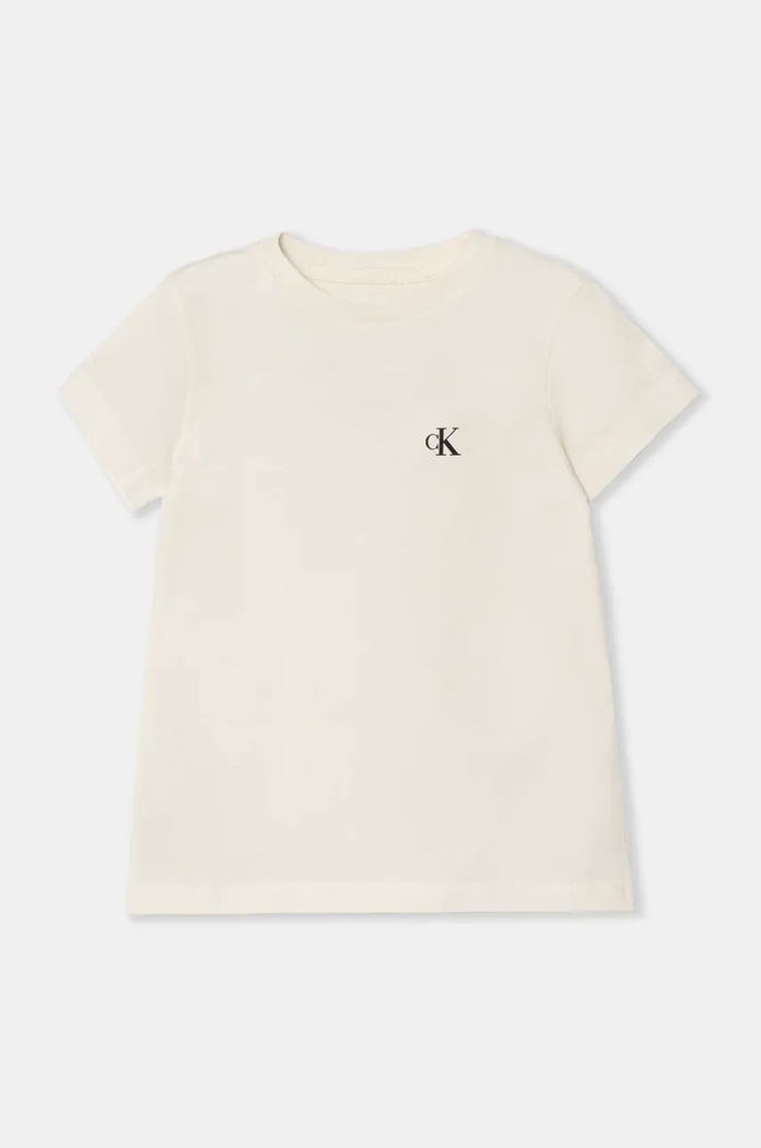 Dziewczynka Calvin Klein Jeans t-shirt bawełniany dziecięcy 2-pack IG0IG02741.9BYH.104.116 beżowy