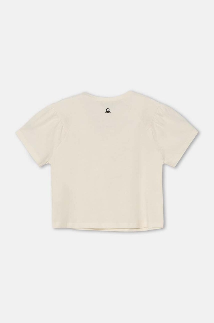 United Colors of Benetton t-shirt dziecięcy 3I1XC10K4.G.Seasonal beżowy AW24