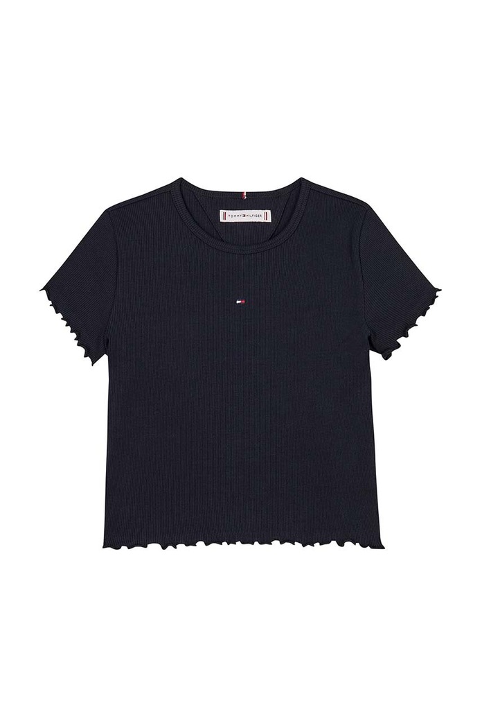 Dětské bavlněné tričko Tommy Hilfiger KG0KG08138.9BYH.104.122 námořnická modř AW24