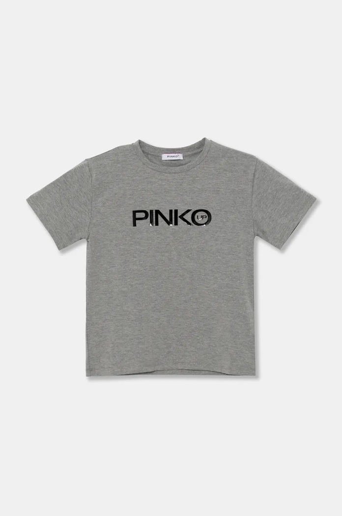 Pinko Up T-shirt dziecięcy szary F4PIJGTH092