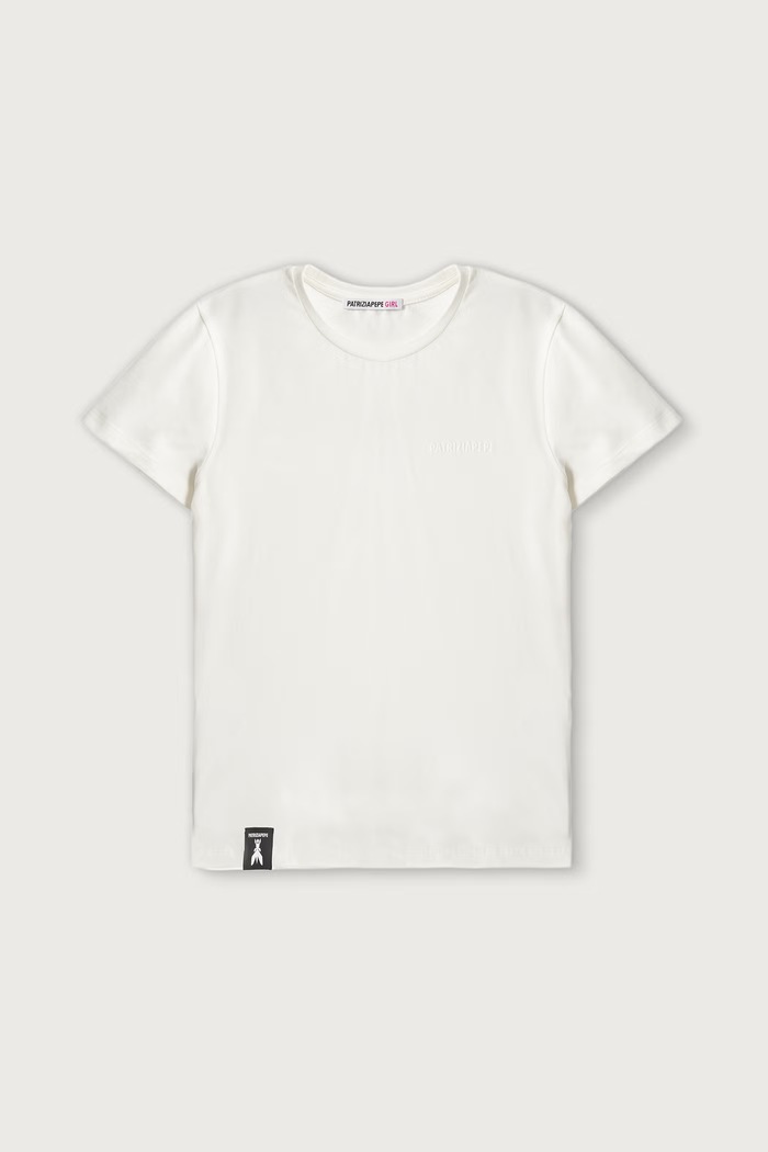 Patrizia Pepe Tricou pentru copii din bumbac cu elastan J331 alb 7M0861
