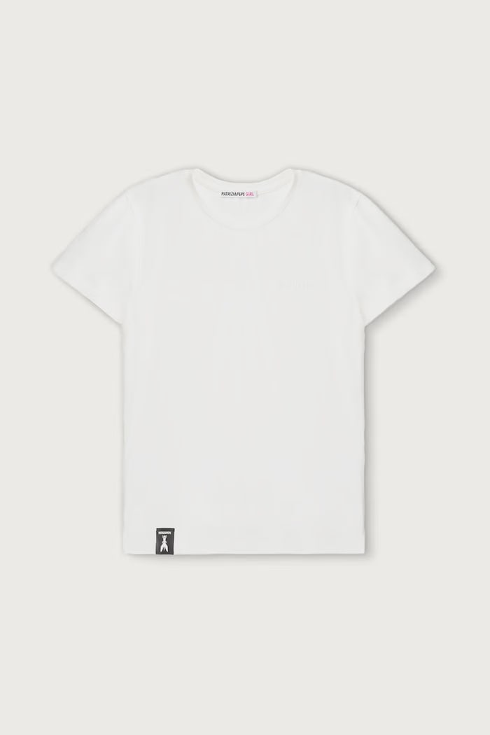 Patrizia Pepe T-shirt per bambini in cotone con elastan J331 bianco 7M0861
