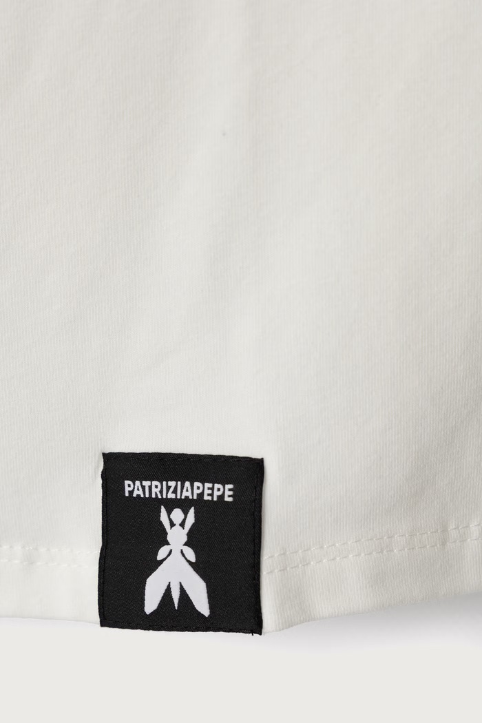 Fete Patrizia Pepe Tricou pentru copii din bumbac cu elastan J331 7M0861 alb