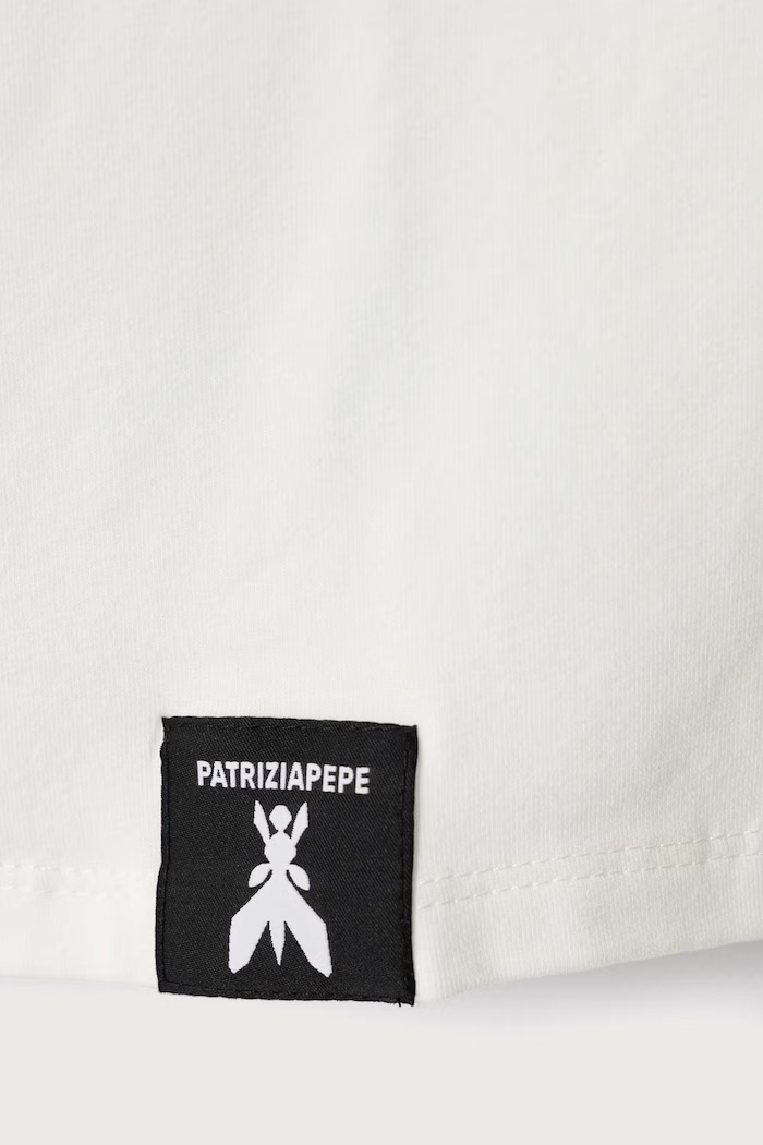 BIMBA Patrizia Pepe T-shirt per bambini in cotone con elastan J331 7M0861 bianco