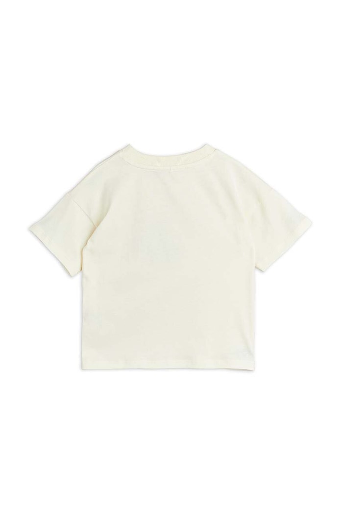 Chłopiec Mini Rodini T-shirt bawełniany dziecięcy Parrot 2462012211 beżowy