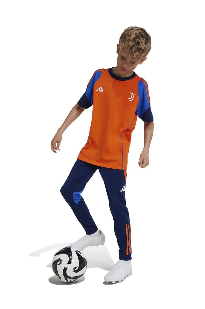 adidas Performance T-shirt bawełniany dziecięcy JUVE TEEY IS5806