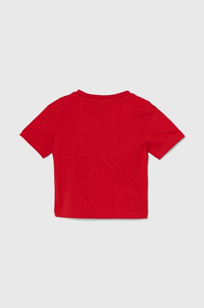 CHLAPEC Dětské bavlněné tričko adidas Originals TREFOIL TEE IY2387 červená