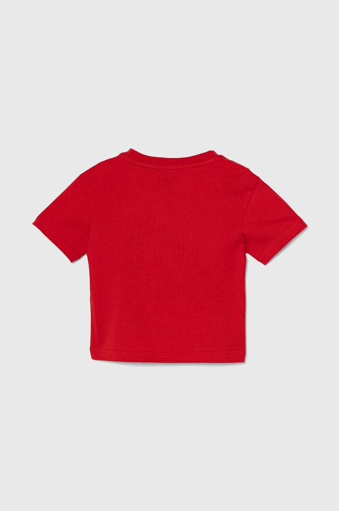CHLAPEC Dětské bavlněné tričko adidas Originals TREFOIL TEE IY2387 červená