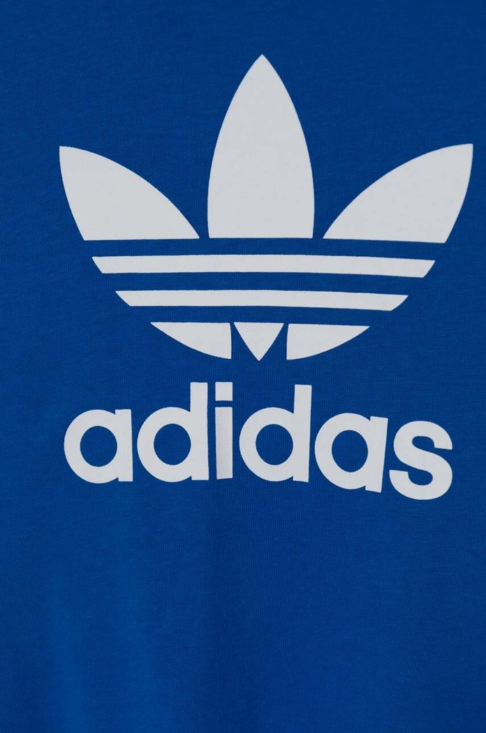 adidas Originals t-shirt bawełniany dziecięcy TREFOIL TEE niebieski IY7425