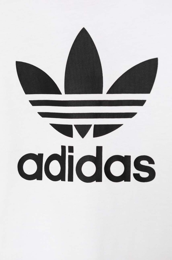 Дитяча бавовняна футболка adidas Originals TREFOIL TEE білий JE0516