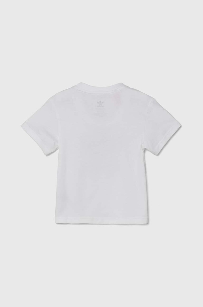 Chłopiec adidas Originals t-shirt bawełniany dziecięcy TREFOIL TEE JE0518 biały