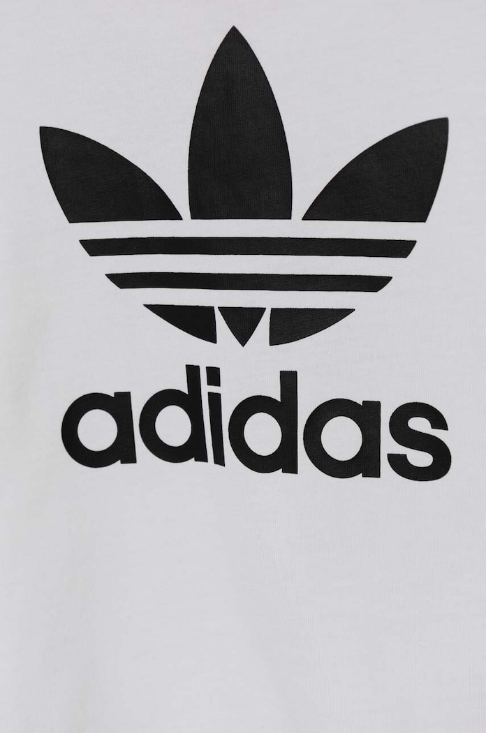 adidas Originals t-shirt bawełniany dziecięcy TREFOIL TEE biały JE0518