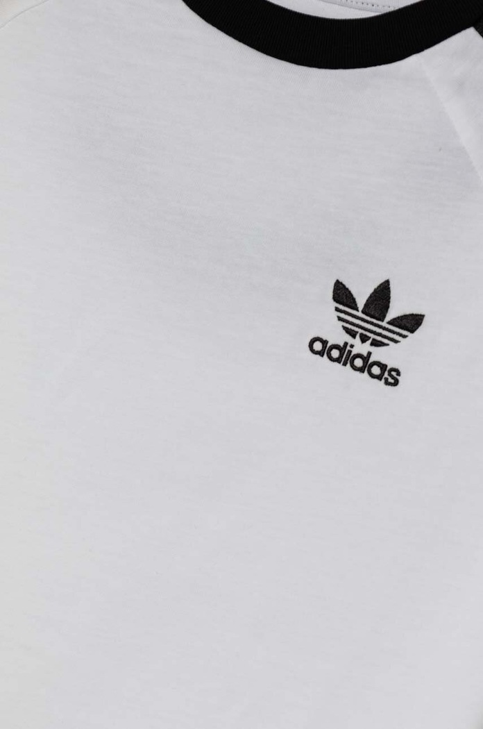 Dječja pamučna majica kratkih rukava adidas Originals 3STRIPES TEE bijela JE0515