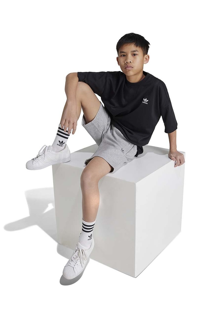 adidas Originals t-shirt bawełniany dziecięcy TEE bawełna czarny IW3507