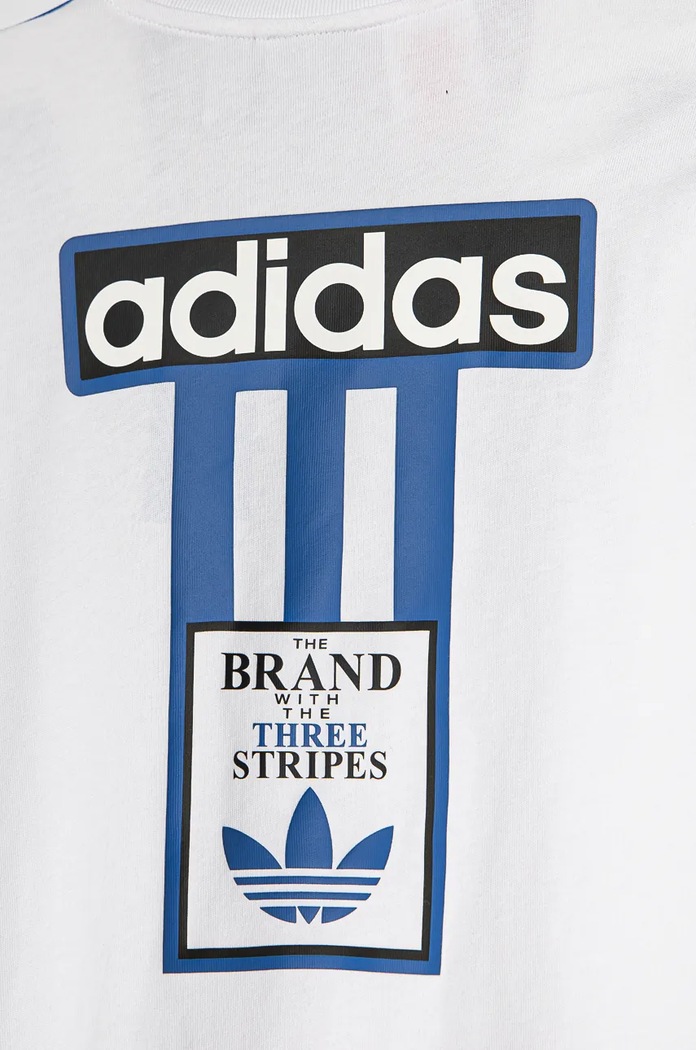 Детска памучна тениска adidas Originals TEE IW6010 бял