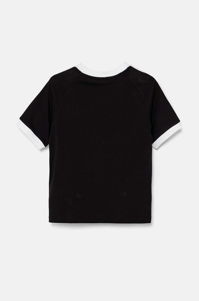 Dětské bavlněné tričko adidas Originals 3STRIPES TEE černá IX7626