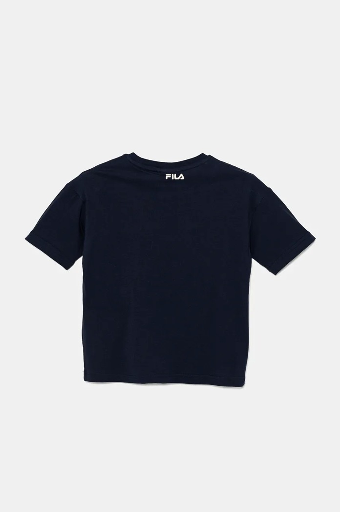 Dětské bavlněné tričko Fila LIEG FAK0365 námořnická modř AW24
