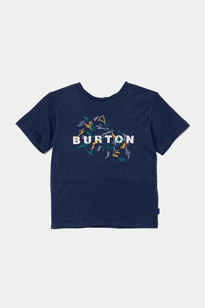 Detské bavlnené tričko Burton SCRIBBLE bavlna tmavomodrá 243601