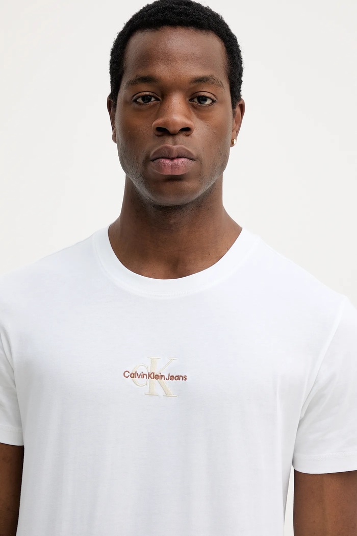 Calvin Klein Jeans tricou din bumbac alb J30J325649