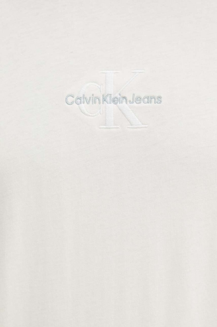 Bavlnené tričko Calvin Klein Jeans béžová J30J325649