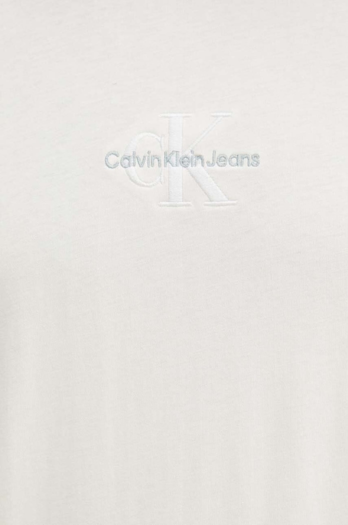 Bavlnené tričko Calvin Klein Jeans béžová J30J325649