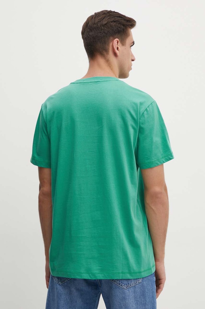 Odzież Calvin Klein Jeans t-shirt bawełniany J30J325649 zielony