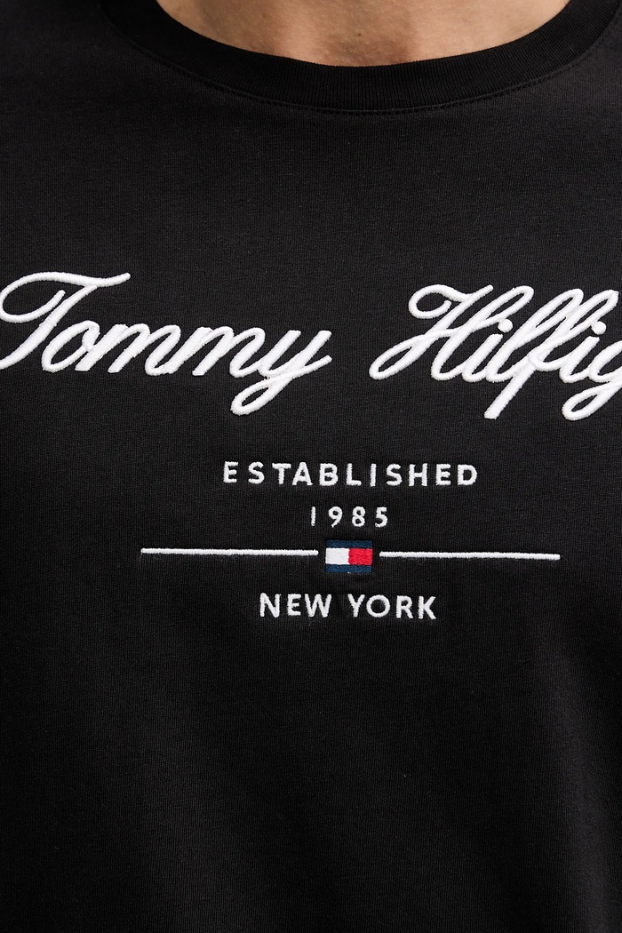 Bombažna kratka majica Tommy Hilfiger MW0MW33691 črna
