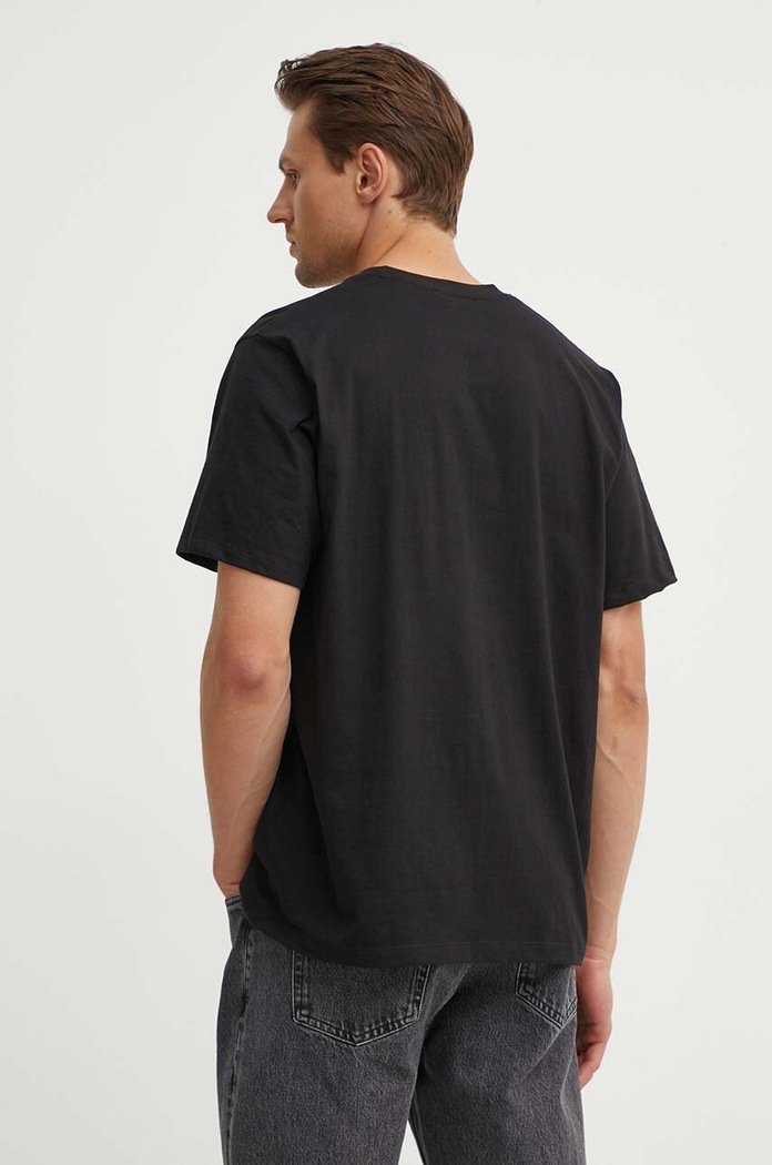 Îmbrăcăminte Les Deux tricou din bumbac LDM101179 negru