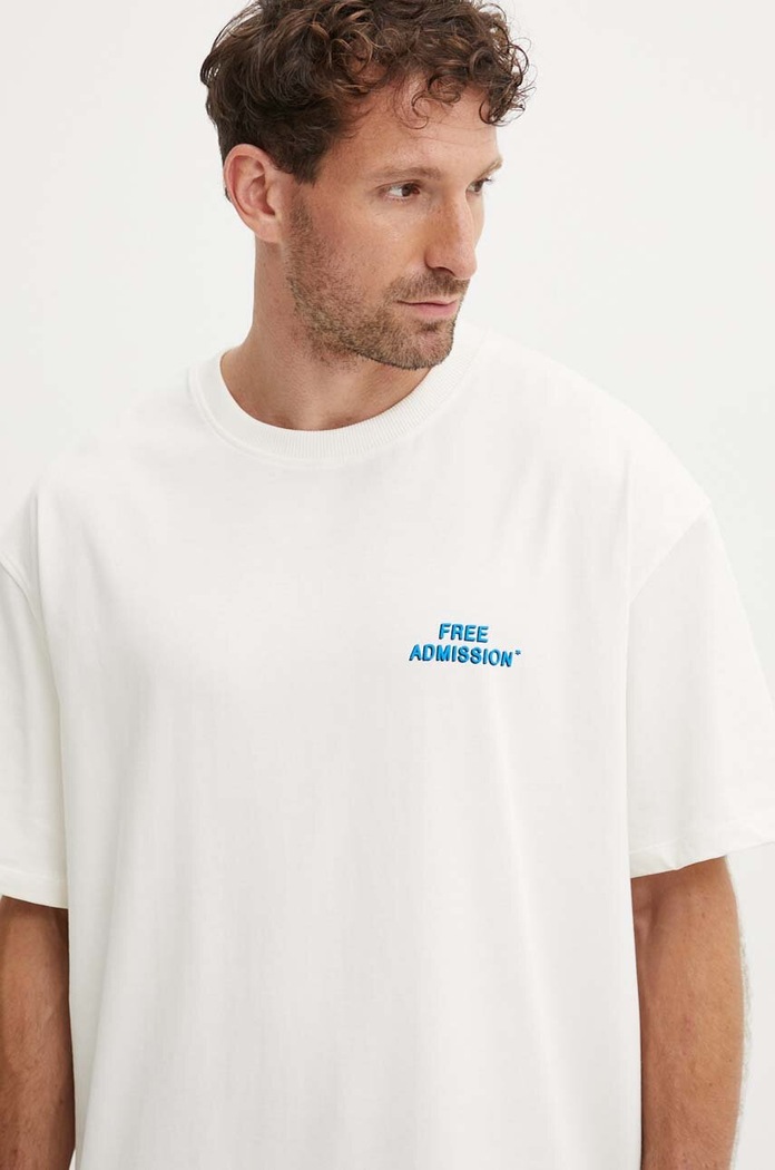 T-shirt bawełniany Les Deux LDM101197 beżowy