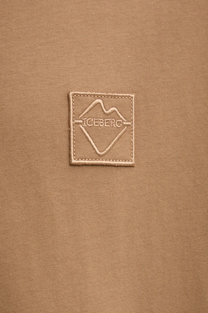 Iceberg t-shirt bawełniany F02E.6327 beżowy