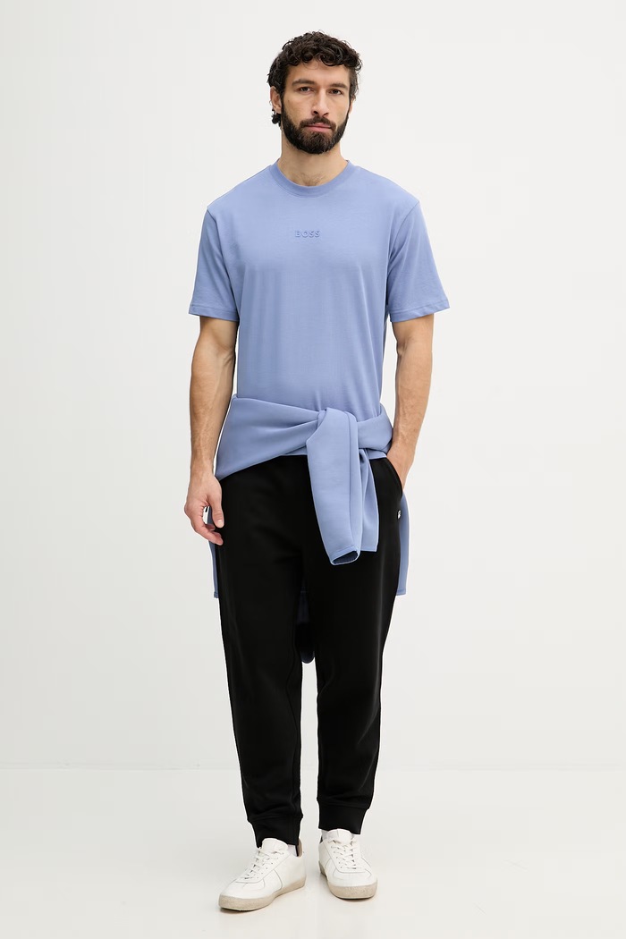 BOSS Green T-shirt Ανδρικό βαμβακερό Tee 10 50519368 μπλε SS26