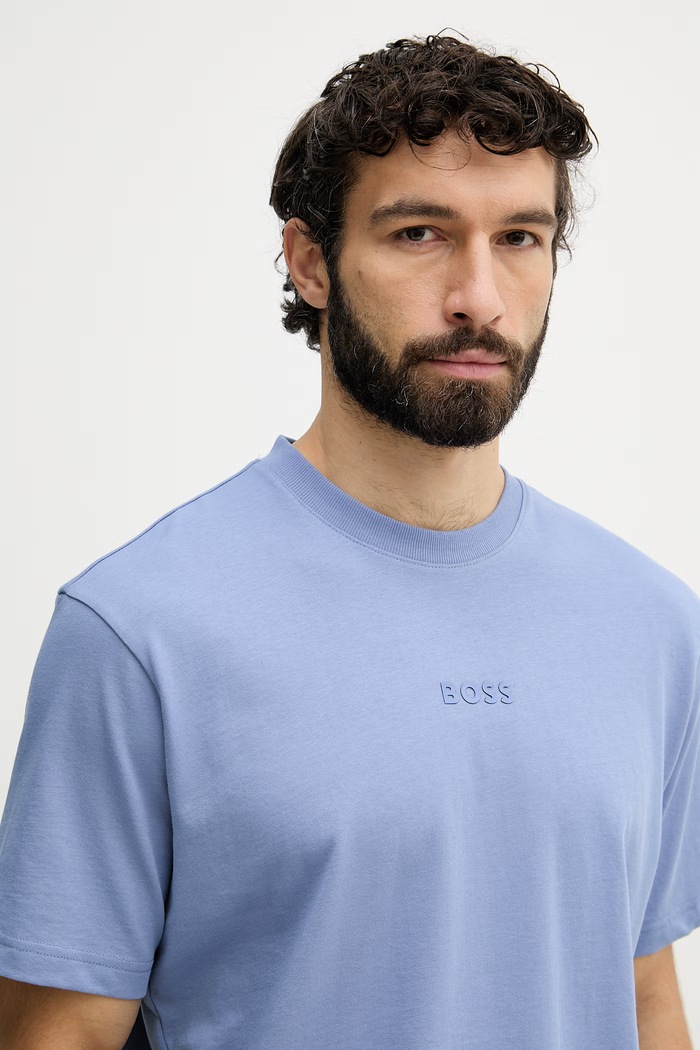BOSS Green T-shirt Ανδρικό βαμβακερό Tee 10 μπλε 50519368