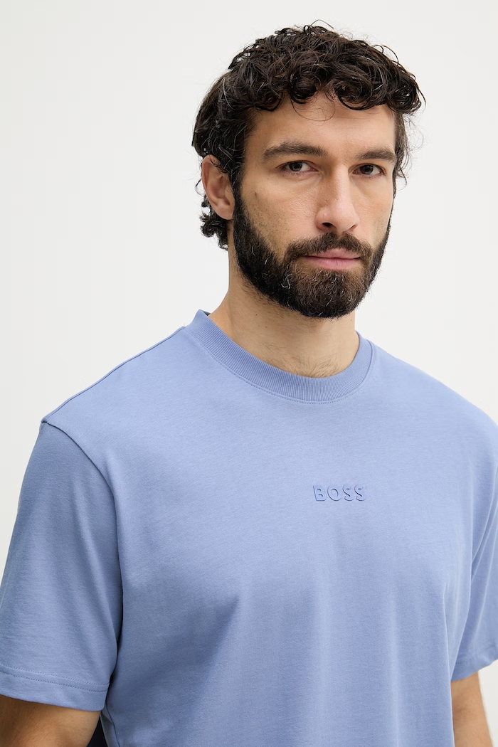 BOSS Green T-shirt Ανδρικό βαμβακερό Tee 10 μπλε 50519368