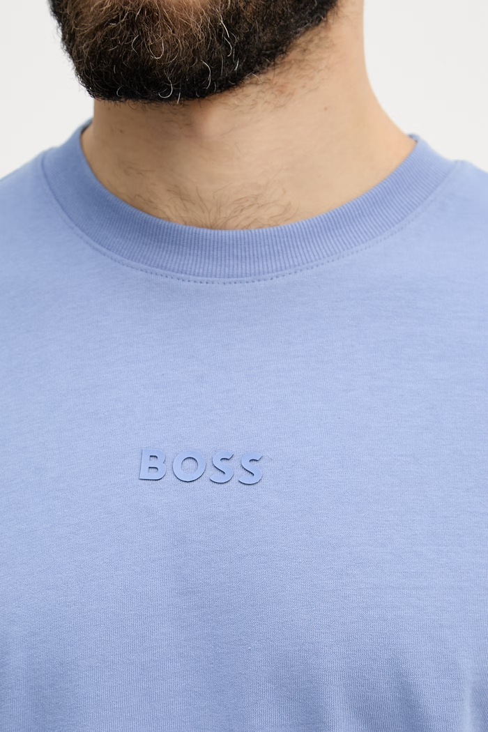 BOSS Green T-shirt Ανδρικό βαμβακερό Tee 10 50519368 μπλε