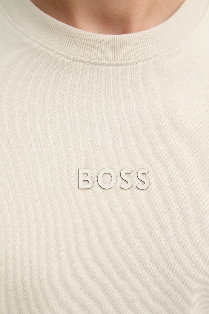 BOSS Green t-shirt ανδρικό βαμβακερό Tee 10 50519368 μπεζ