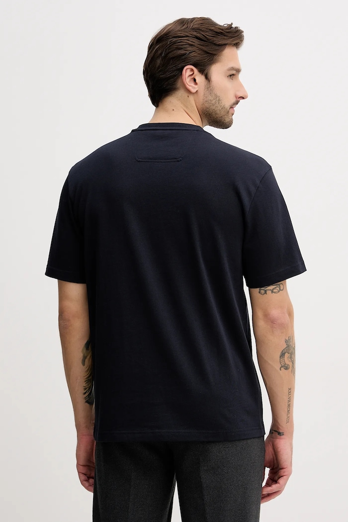 Îmbrăcăminte BOSS Green tricou bărbătesc bumbac Tee 10 50519368 bleumarin