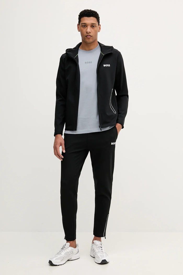 BOSS Green tričko pánske bavlnené Tee 10 50519368 modrá SS26