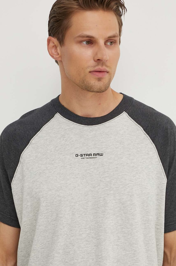 G-Star t-shirt bawełniany D24630.336 szary AW24