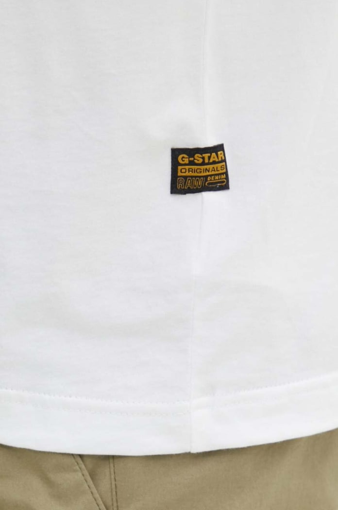 Bavlněné tričko G-Star D24681.336 bílá