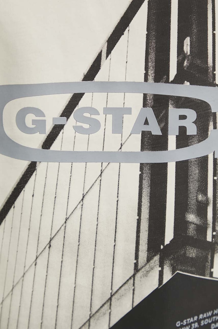 Βαμβακερό μπλουζάκι G-Star D24683.C372 μπλε