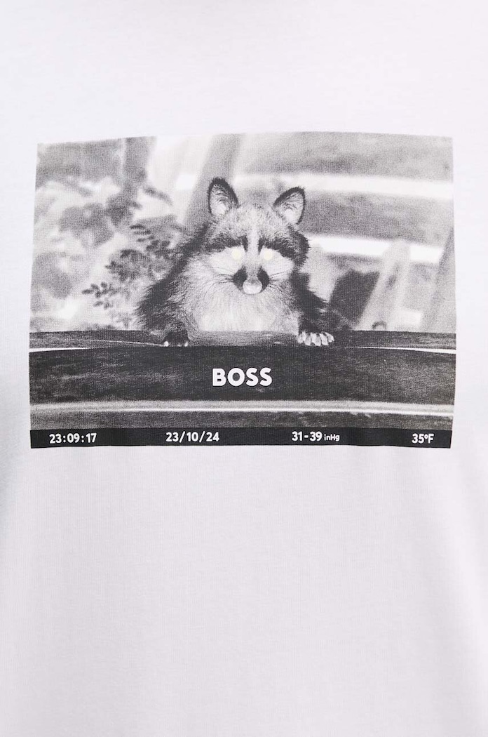 Bavlněné tričko Boss Orange 50522894 bílá
