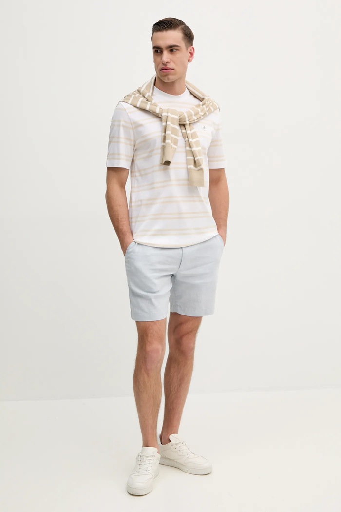 Βαμβακερό μπλουζάκι BOSS Bashinah 50520298 λευκό AW25